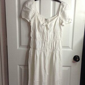 NWT Moon River "S" White Maxi, Peasant Dress, Bohemian Vibes, Hippie Chic, Cool